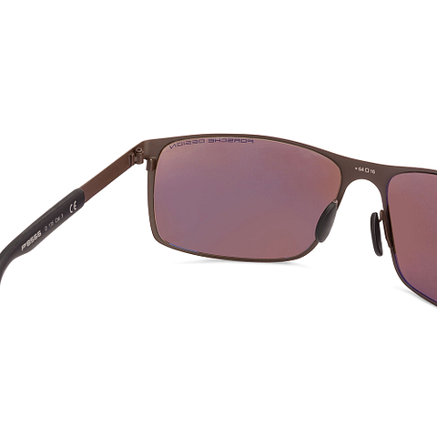 Porsche Design Light Brown Full Rim Rectangle left side Porsche Design Light Brown Full Rim Rectangle left side