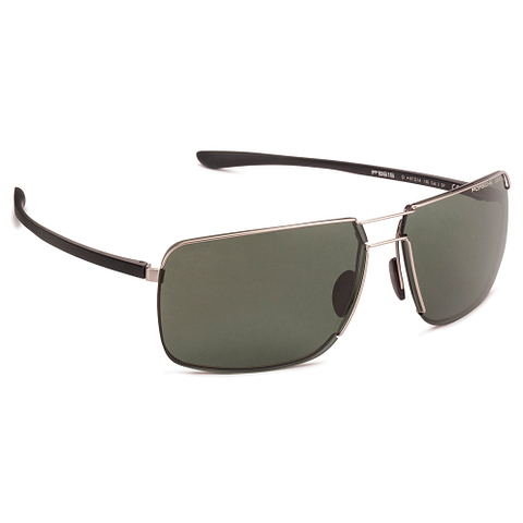 BRANDED Mid Gunmetal Full Rim Rectangle left side