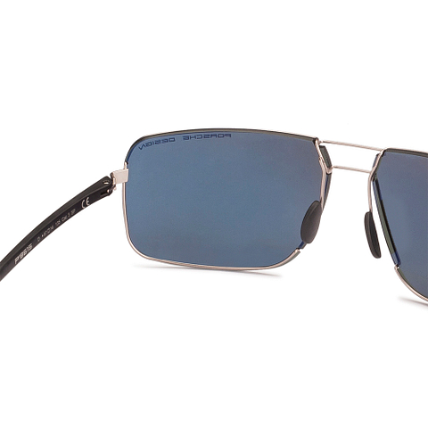 BRANDED Mid Gunmetal Full Rim Rectangle left side