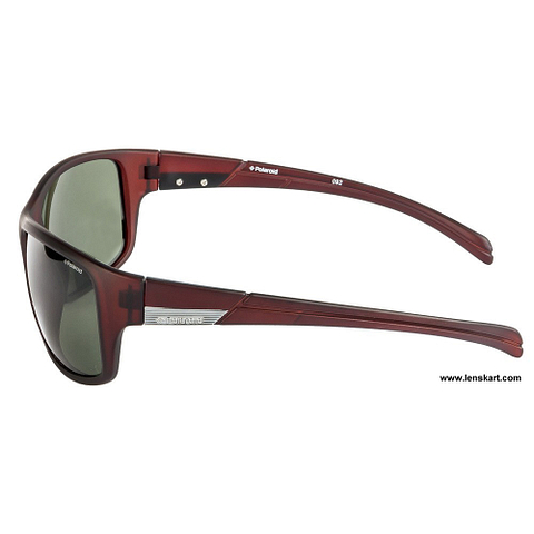 Polaroid Light Brown Full Rim Oval right side