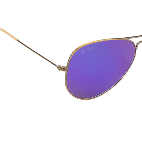 BRANDED Light Brown Full Rim Aviator right side
