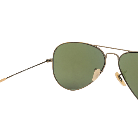 BRANDED Light Brown Full Rim Aviator left side