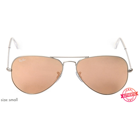 BRANDED Silver Full Rim Aviator left side