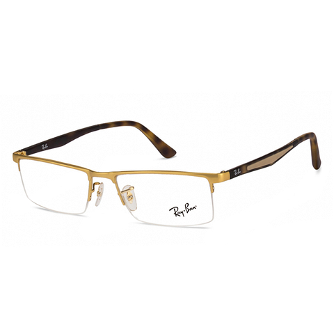 BRANDED Gold Half Rim Rectangle left side BRANDED Gold Half Rim Rectangle left side