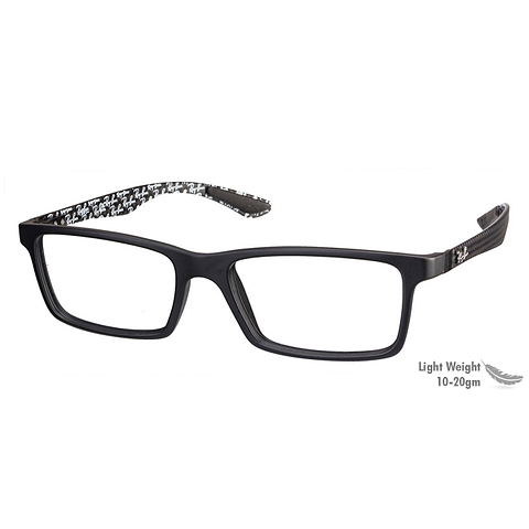 BRANDED Black Full Rim Rectangle left side BRANDED Black Full Rim Rectangle left side