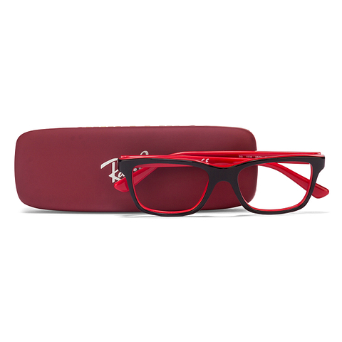 Ray-Ban Red Full Rim Rectangle left side Ray-Ban Red Full Rim Rectangle left side