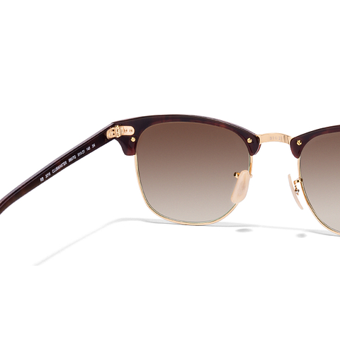 Ray-Ban Gold Full Rim Clubmaster left side