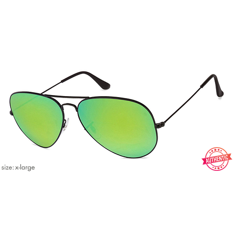 BRANDED Black Full Rim Aviator right side
