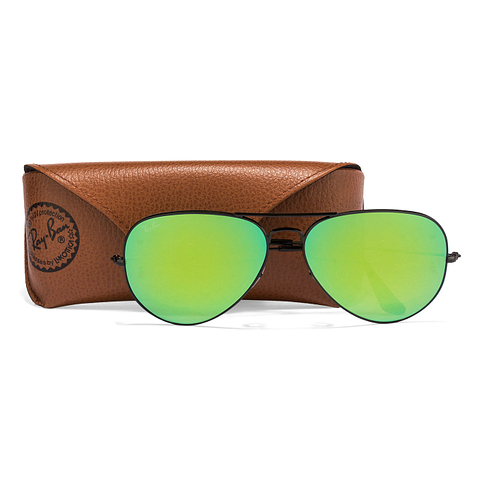 BRANDED Black Full Rim Aviator right side