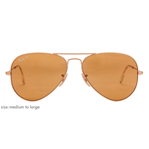 Ray-Ban Gold Full Rim Aviator left side