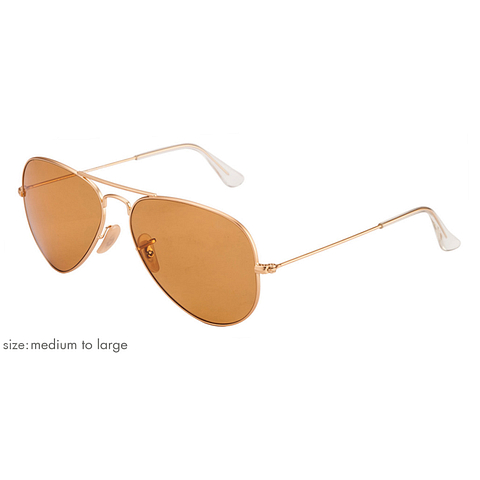 Ray-Ban Gold Full Rim Aviator right side