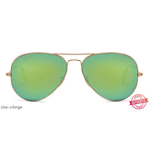 Ray-Ban Gold Full Rim Aviator left side