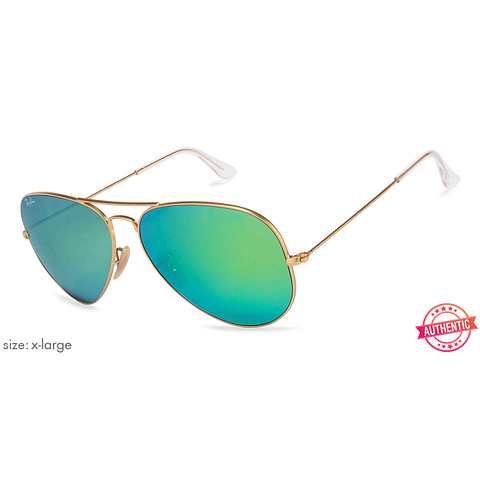 Ray-Ban Gold Full Rim Aviator right side