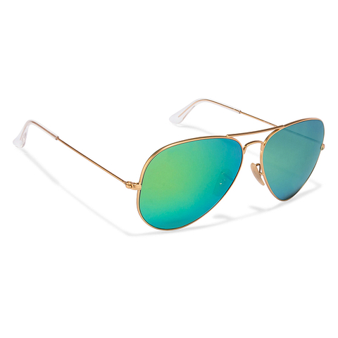 Ray-Ban Gold Full Rim Aviator left side