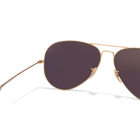 Ray-Ban Gold Full Rim Aviator left side