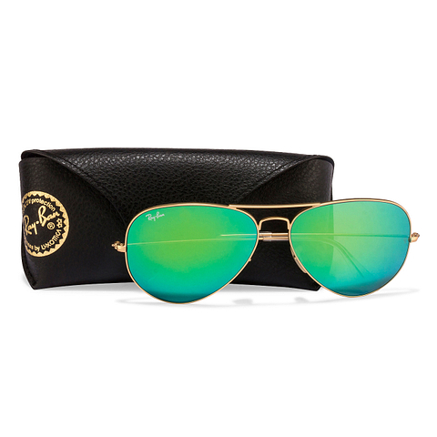 Ray-Ban Gold Full Rim Aviator right side