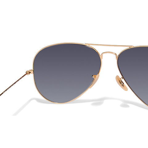 Ray-Ban Gold Full Rim Aviator left side