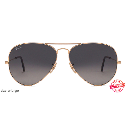 Ray-Ban Gold Full Rim Aviator left side
