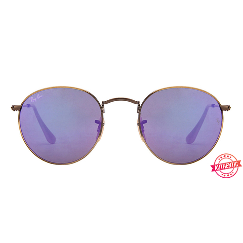 BRANDED Golden Brown Full Rim Round left side