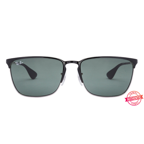 BRANDED Dark Gunmetal Full Rim Square left side