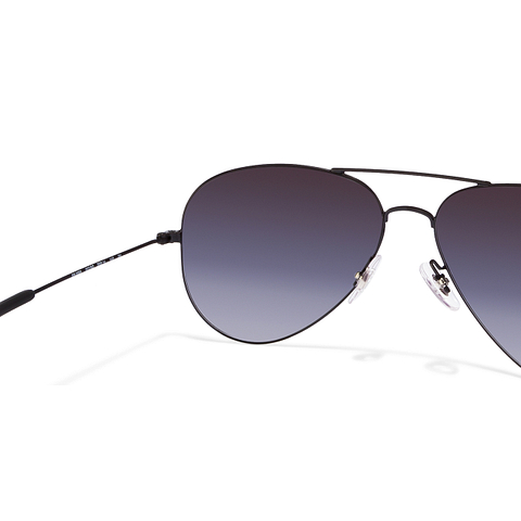 BRANDED Black Full Rim Aviator left side
