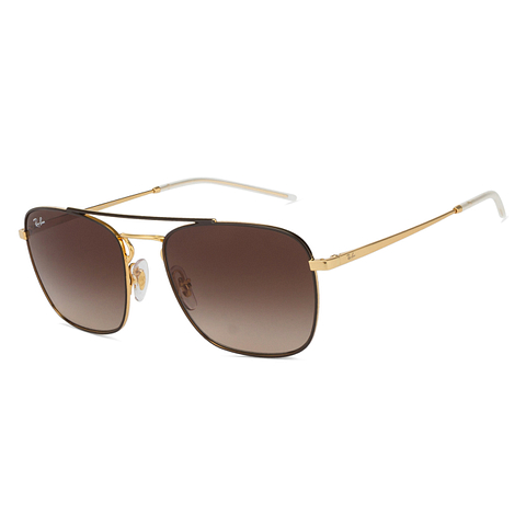 Ray-Ban Golden Brown Full Rim Square left side Ray-Ban Golden Brown Full Rim Square left side