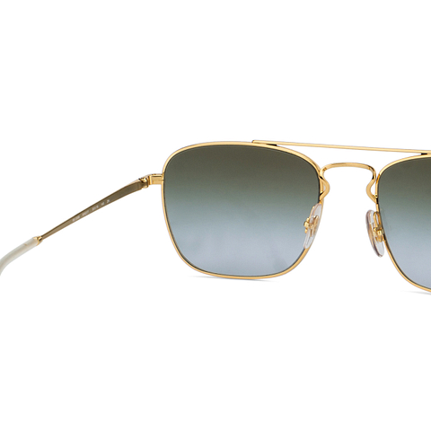 Ray-Ban Gold Full Rim Square left side