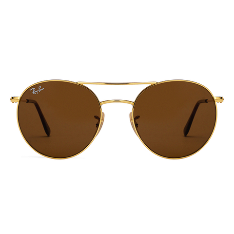 Ray-Ban Gold Full Rim Round left side
