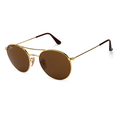 Ray-Ban Gold Full Rim Round right side