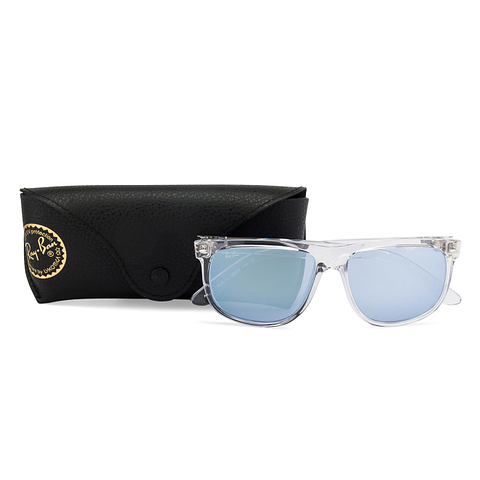 BRANDED Crystal Transparent Full Rim Square left side