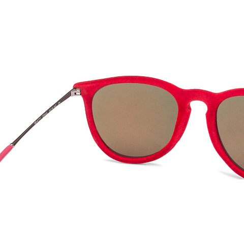 BRANDED Red Full Rim Square left side