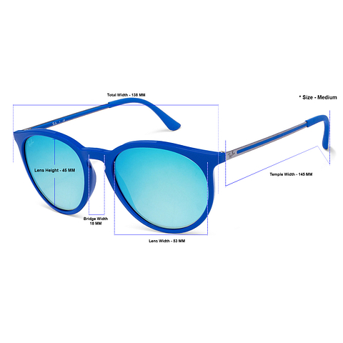 BRANDED Sky Blue Full Rim Round left side BRANDED Sky Blue Full Rim Round left side