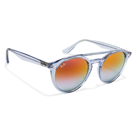 BRANDED Blue Transparent Full Rim Round left side