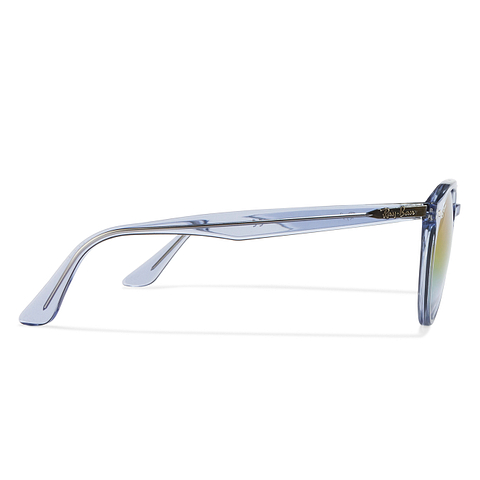 BRANDED Blue Transparent Full Rim Round right side
