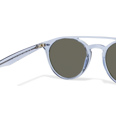 BRANDED Blue Transparent Full Rim Round left side