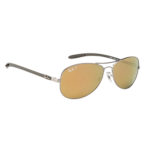 BRANDED Silver Full Rim Aviator left side