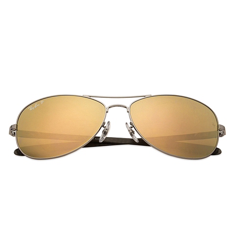 BRANDED Silver Full Rim Aviator right side