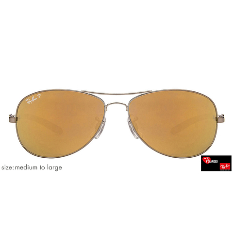 BRANDED Silver Full Rim Aviator left side