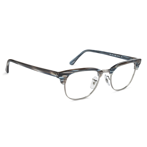 BRANDED Blue Transparent Full Rim Clubmaster left side BRANDED Blue Transparent Full Rim Clubmaster left side