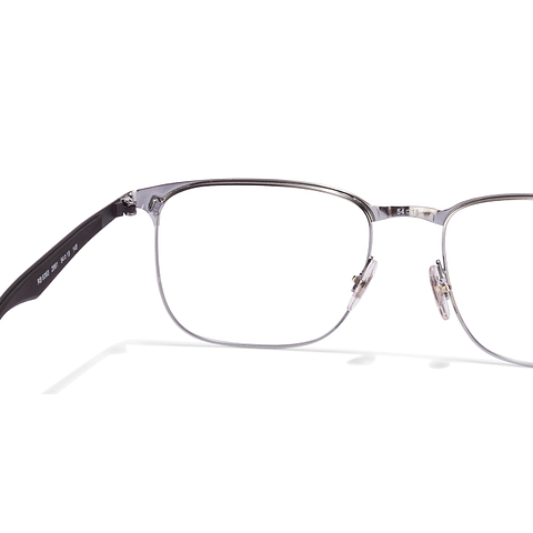 Black Silver Black 2861 Unisex Eyeglasses