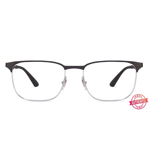 Black Silver Black 2861 Unisex Eyeglasses