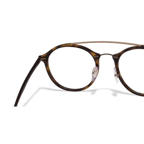 BRANDED Light Brown Full Rim Round left side BRANDED Light Brown Full Rim Round left side