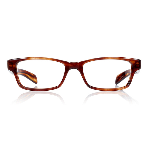 Senichisaku Light Brown Full Rim Rectangle left side