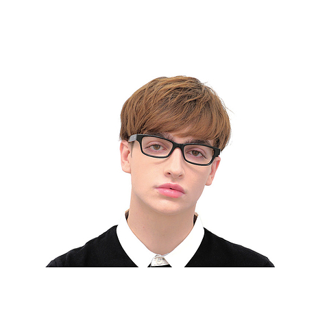 Senichisaku Crystal Transparent Full Rim Rectangle left side