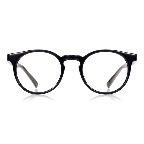 Senichisaku Black Full Rim Boston left side