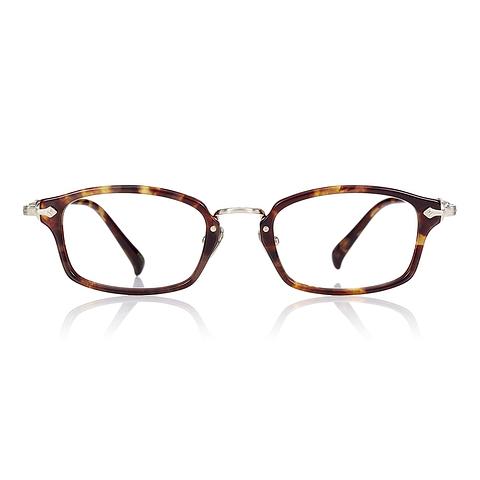 Senichisaku Light Brown Full Rim Rectangle left side