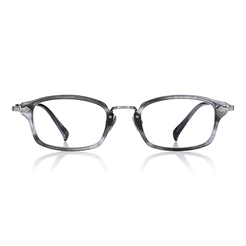 Senichisaku Light Gray Full Rim Rectangle left side