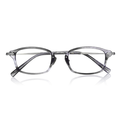 Senichisaku Light Gray Full Rim Rectangle right side