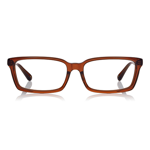Senichisaku Light Brown Full Rim Rectangle left side