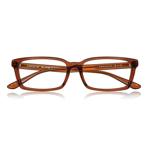 Senichisaku Light Brown Full Rim Rectangle right side